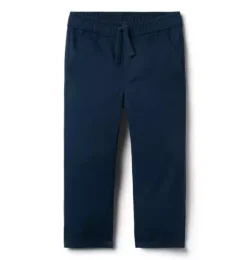 Janie and Jack Pants-The Twill Pull-On Pant merchant marine