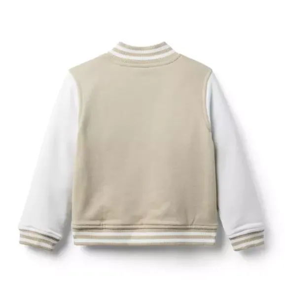 Janie and Jack Jackets & Coats-The Varsity Bomber Jacket taupe