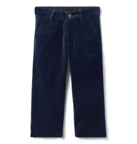 Janie and Jack Suiting|Pants-The Velvet Party Pant dark marine