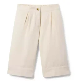 Janie and Jack Pants-The Wide Leg Twill Pant beige