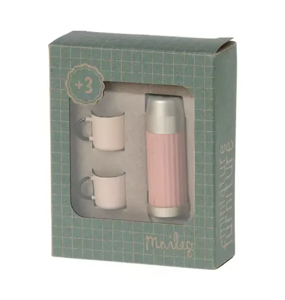 Janie and Jack Dolls-Thermos and Cups - soft coral