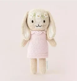 Janie and Jack Stuffed Animals-Tiny Hannah the bunny (blush) light/pastel pink