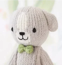 Janie and Jack Stuffed Animals-Tiny Noah the dog light/pastel grey