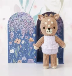 Janie and Jack Stuffed Animals-Tiny Violet the fawn light/pastel purple