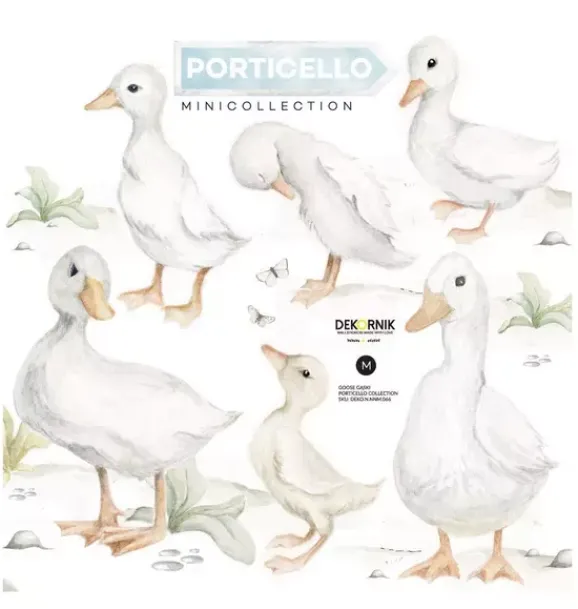 Janie and Jack Wallpaper-Tip Toe Geese Porticello Wall Decal Set multi