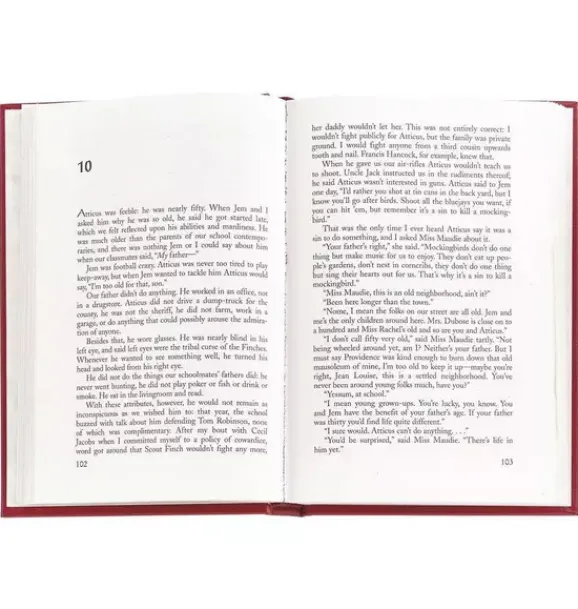 Janie and Jack Books-TO KILL A MOCKINGBIRD LEATHER EDITION red