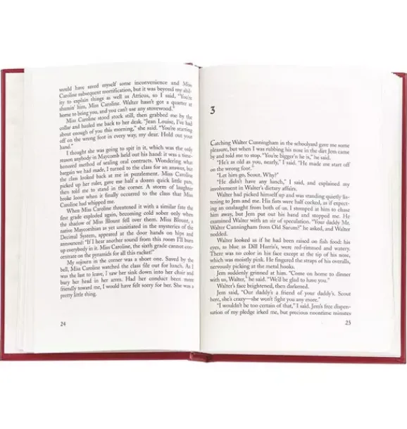 Janie and Jack Books-TO KILL A MOCKINGBIRD LEATHER EDITION red