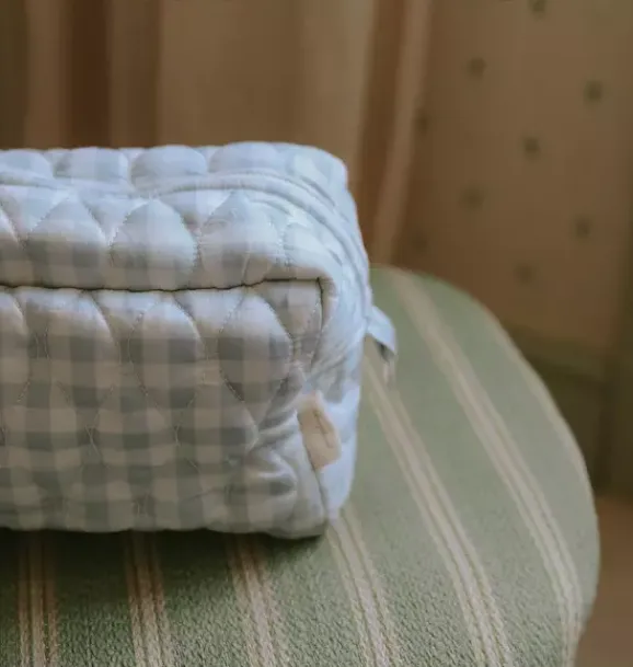 Janie and Jack Nursery|Luggage-Toiletry Pouch - Gingham blue