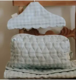 Janie and Jack Nursery|Luggage-Toiletry Pouch - Gingham blue