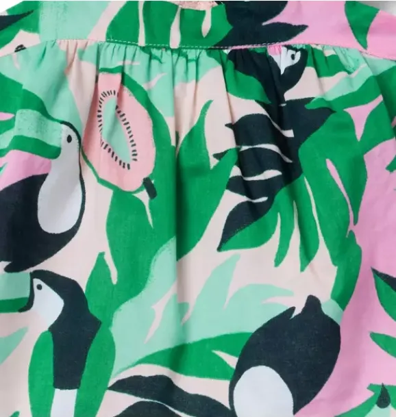 Janie and Jack Matching Sets|Sleeveless Tops-Toucan Flutter Sleeve Top soft rose toucan