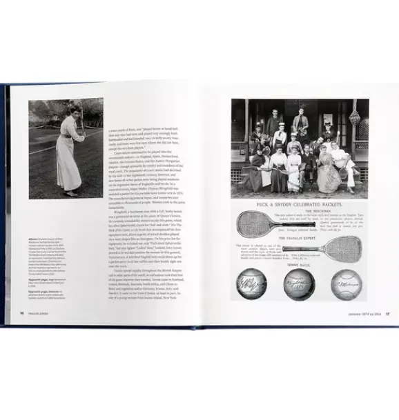 Janie and Jack Books-Trailblazers: The Unmatched Story of Women's Tennis LEATHER EDITION blue