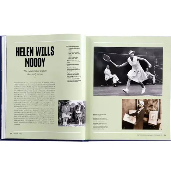 Janie and Jack Books-Trailblazers: The Unmatched Story of Women's Tennis LEATHER EDITION blue