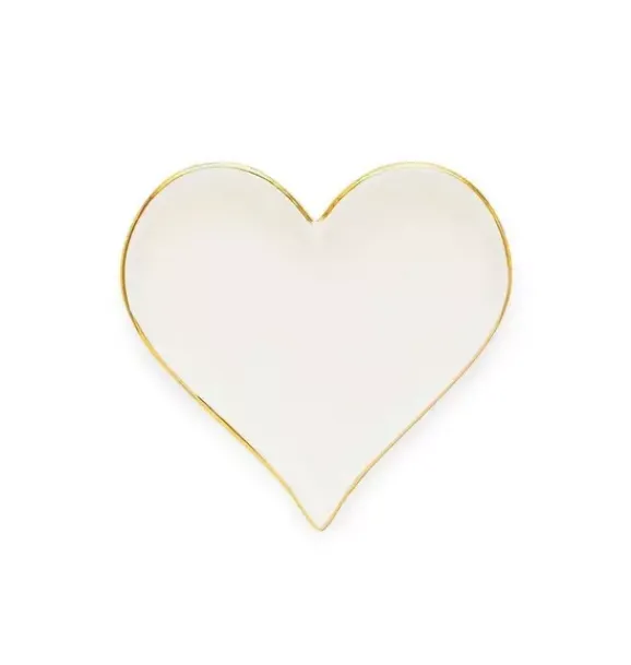 Janie and Jack Desk Accessories-Trinket Tray, Bordered Heart multi