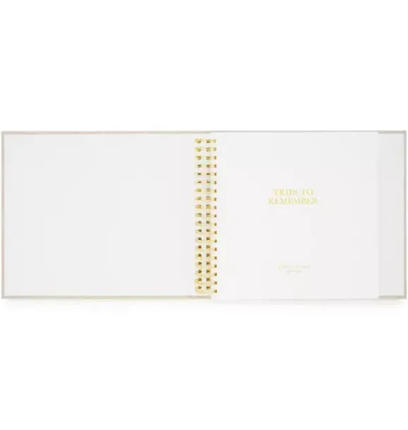 Janie and Jack Desk Accessories-Trips to Remember Book - flax