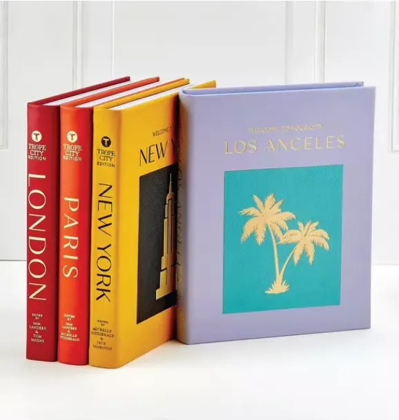 Janie and Jack Books-Trope Los Angeles LEATHER EDITION lilac