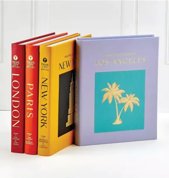Janie and Jack Books-Trope Paris LEATHER EDITION orange