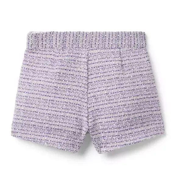 Janie and Jack Matching Sets|Skirts & Shorts-Tweed Patch Pocket Short alpine purple