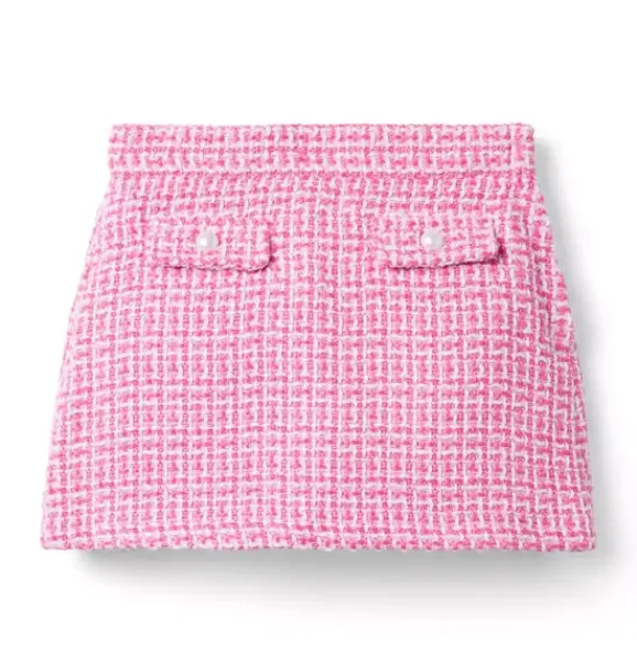 Janie and Jack Matching Sets|Skirts & Shorts-Tweed Skirt raspberry pink
