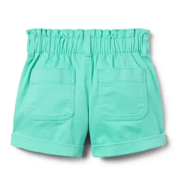 Janie and Jack Skirts & Shorts-Twill Paperbag Waist Short fresh mint