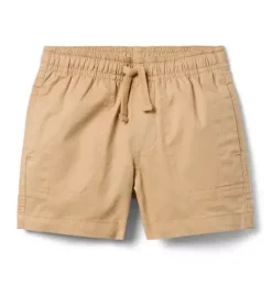 Janie and Jack Shorts-Twill Patch Pocket Pull-On Short true khaki