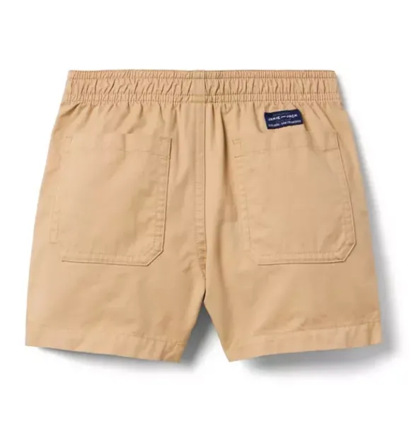 Janie and Jack Shorts-Twill Patch Pocket Pull-On Short true khaki