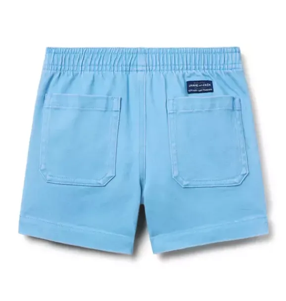 Janie and Jack Shorts-Twill Patch Pocket Pull-On Short aquamarine