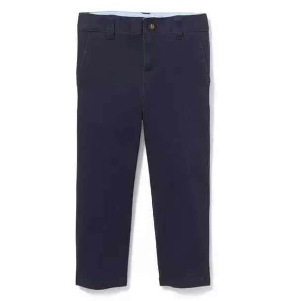 Janie and Jack Pants-Twill Stretch Pant connor navy