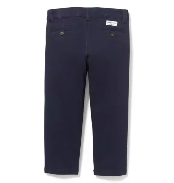 Janie and Jack Pants-Twill Stretch Pant connor navy