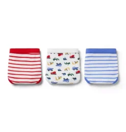 Janie and Jack Underwear|Underwear-Underwear Set Boys 3-Pack moto red stripe and white truck and ocean air stripe