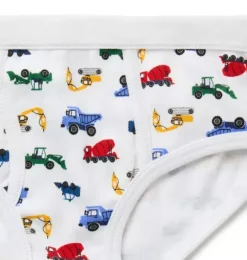 Janie and Jack Underwear|Underwear-Underwear Set Boys 3-Pack moto red stripe and white truck and ocean air stripe