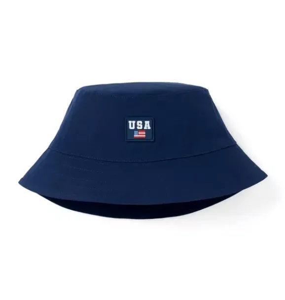 Janie and Jack Accessories|Boy-USA Bucket Hat merchant marine