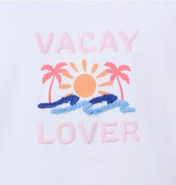 Janie and Jack Short Sleeve Tops-Vacay Ruffle Sleeve Tee white