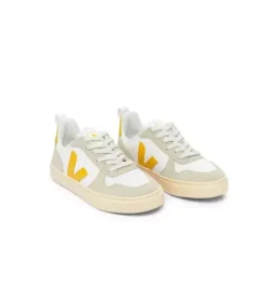 Janie and Jack Kids Shoes|Shoes-Veja Kid Lace-Up V-10 Sneaker ouro almond