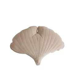 Janie and Jack Decorative Pillows And Throws|Seasonal Décor-Velvet &ldquo;&rdquo; Ginkgo Leaf Pillow cream