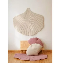 Janie and Jack Decorative Pillows And Throws|Seasonal Décor-Velvet &ldquo;&rdquo; Ginkgo Leaf Pillow cream