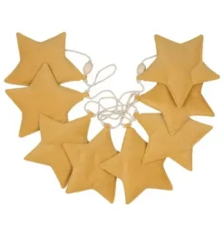 Janie and Jack Seasonal Décor-Velvet &ldquo;&rdquo; Garland with Stars honey dust
