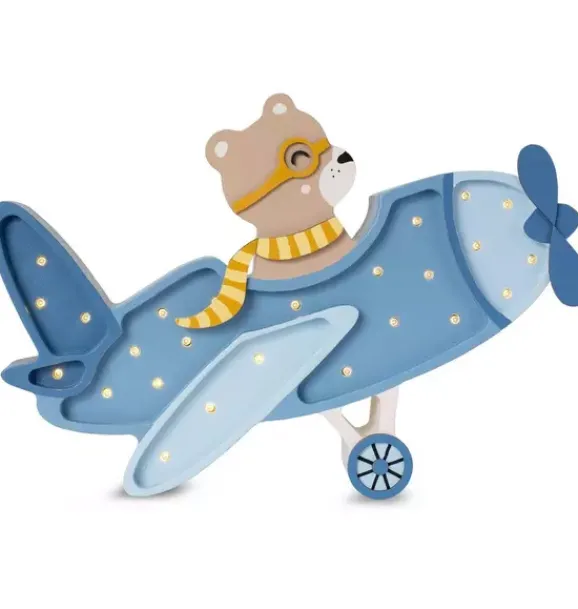 Janie and Jack Lighting-Vintage Plane denim blue