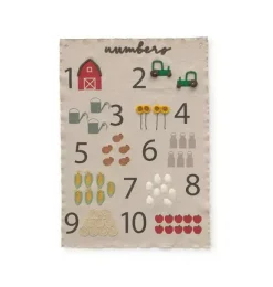 Janie and Jack Art-Wall Hanger Farm Numbers multicolor