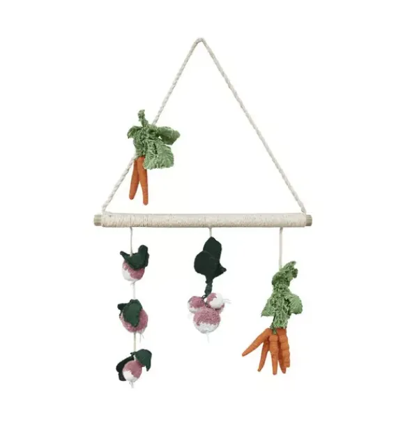 Janie and Jack Art-Wall Hanger Veggies multicolor