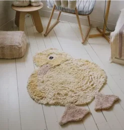 Janie and Jack Rugs-Washable Animal Rug Ducky yellow