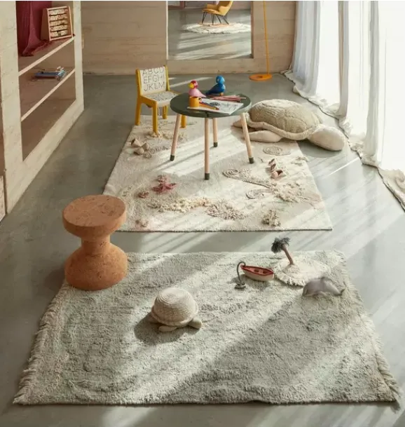 Janie and Jack Rugs-Washable Play Rug Waves blue