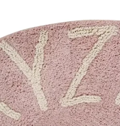 Janie and Jack Rugs-Washable Rug ABC Natural Vintage Nude rose