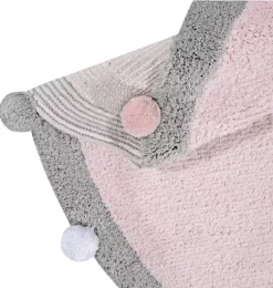 Janie and Jack Rugs-Washable Rug Bubbly Soft Pink - Grey rose