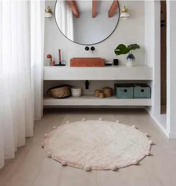 Janie and Jack Rugs-Washable Rug Bubbly Vintage Nude natural