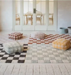 Janie and Jack Rugs-Washable Rug Kitchen Tiles Rose natural and rose