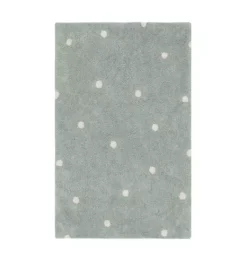 Janie and Jack Rugs-Washable Rug Mini Dot Sage blue