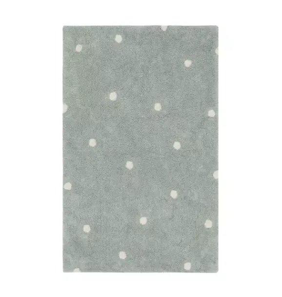 Janie and Jack Rugs-Washable Rug Mini Dot Sage blue