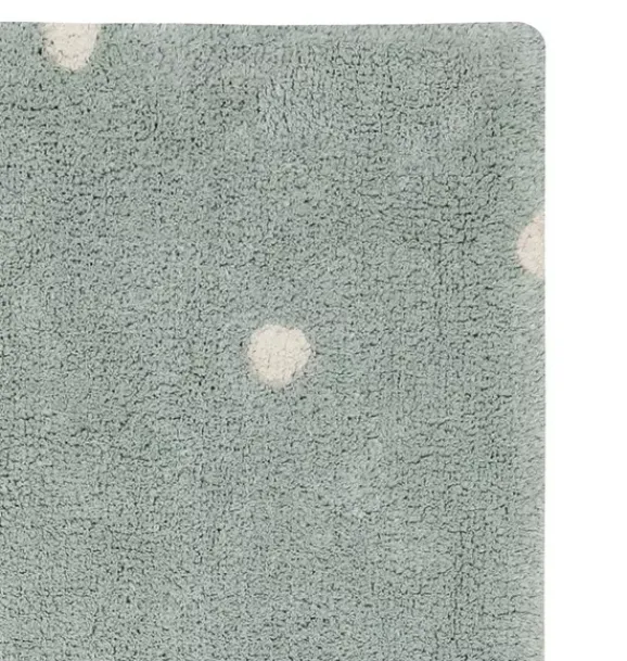 Janie and Jack Rugs-Washable Rug Mini Dot Sage blue