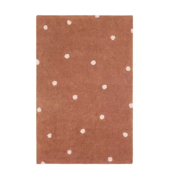 Janie and Jack Rugs-Washable Rug Mini Dot chestnut