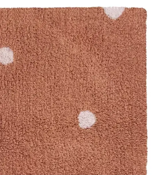Janie and Jack Rugs-Washable Rug Mini Dot chestnut